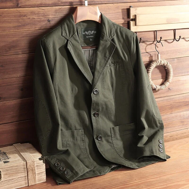 Harrison Men’s Blazer Jacket – Tailored Fit with Slit Pockets & Button Closure