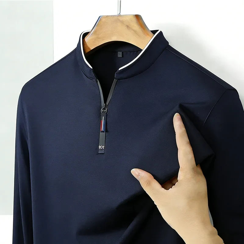 Brennan Half Zip Cotton Polo Shirt – Sleek Everyday Performance Top