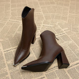 Chrome Tip Chelsea Boot – Sleek Women's Leather Boot