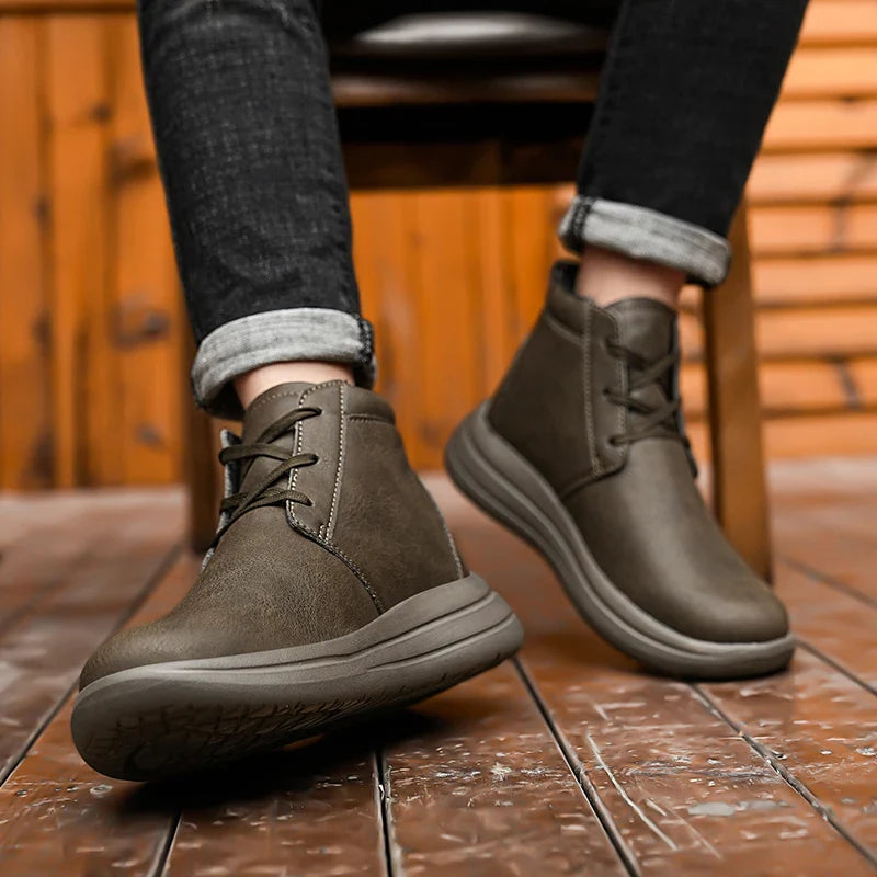 Mauricio Genuine Leather Chukka Boots – Cushioned Comfort Ankle Boots