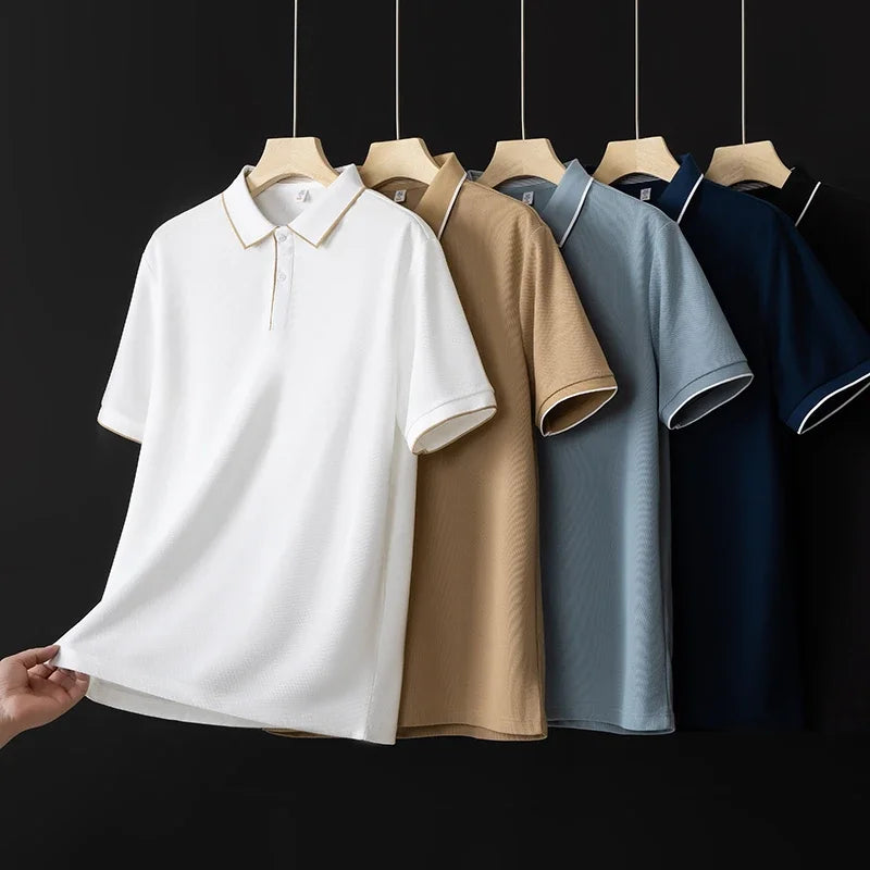 Valente Performance Knit Polo – Breathable Stretch Smart-Casual Shirt