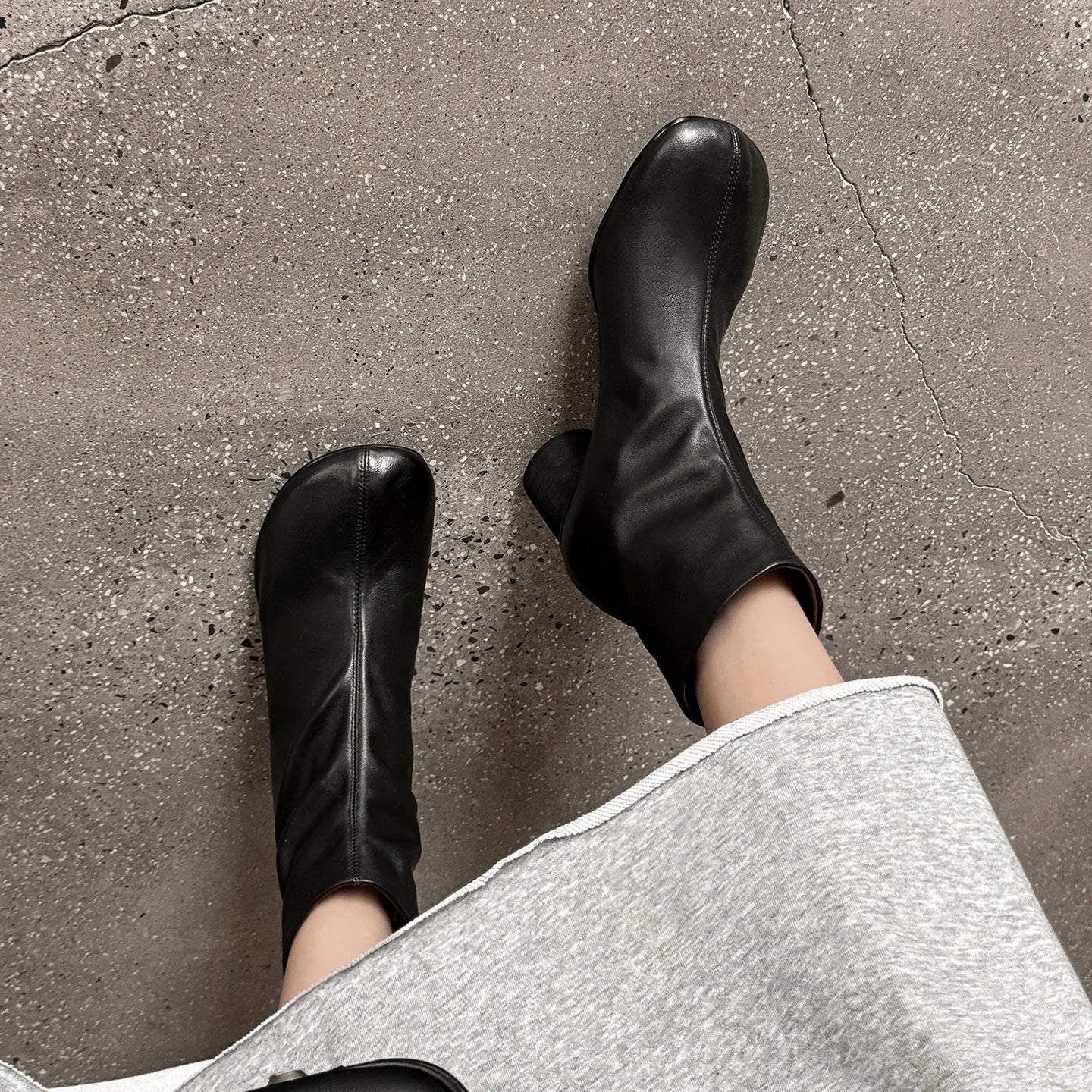 Ronora Women’s Leather Ankle Boots – Cushioned Block Heel Booties for All-Day Wear