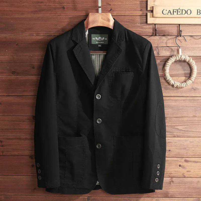 Harrison Men’s Blazer Jacket – Tailored Fit with Slit Pockets & Button Closure