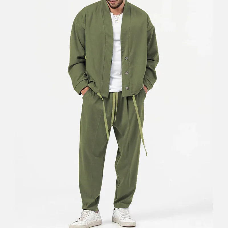 Camille Men's Streetwear Kimono Set