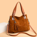 Ealla Women’s Leather Handbag – Soft Suede with Structured Interior