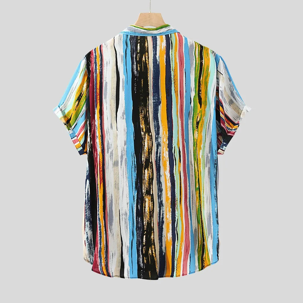 Maui Summer Waves Shirt – Lightweight Cotton Blend with Vibrant Print