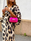 Lennon Leopard Glam Midi Dress