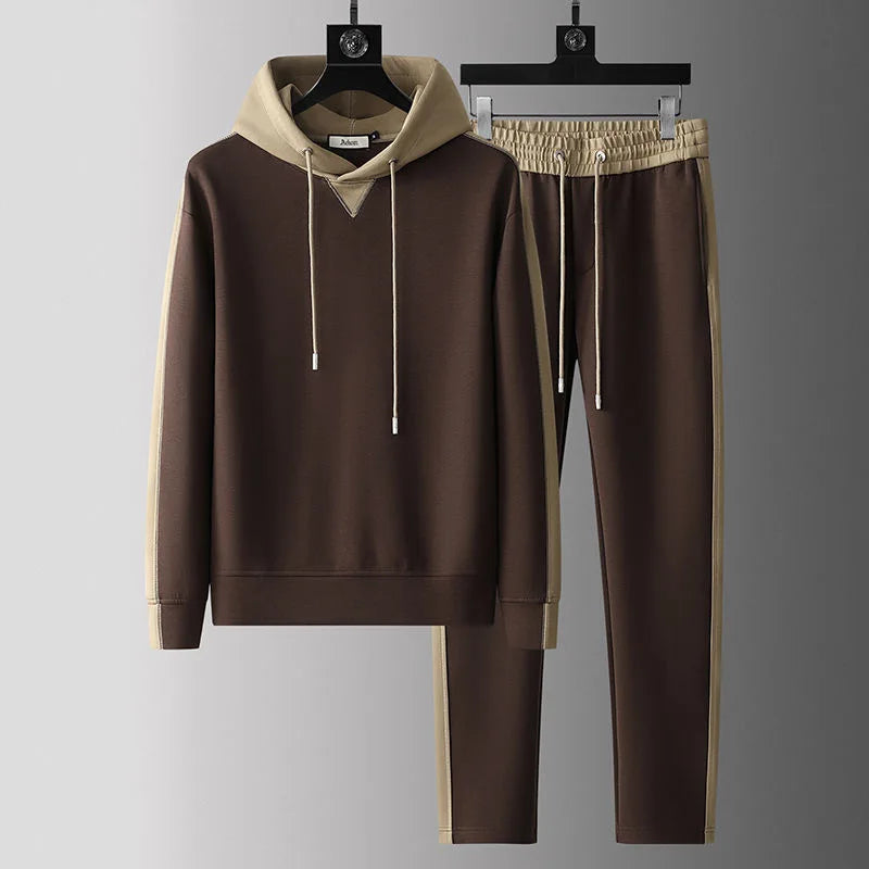 Langston Men’s Tracksuit – Two-Tone Sweat Suit with Adjustable Waist