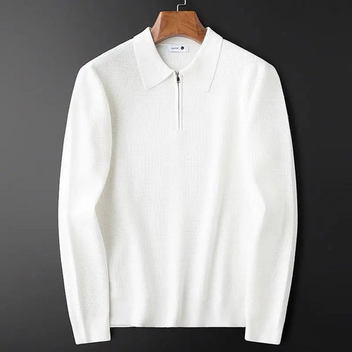 Bradd Men's Quarter-Zip Pullover – Waffle Knit Sweater