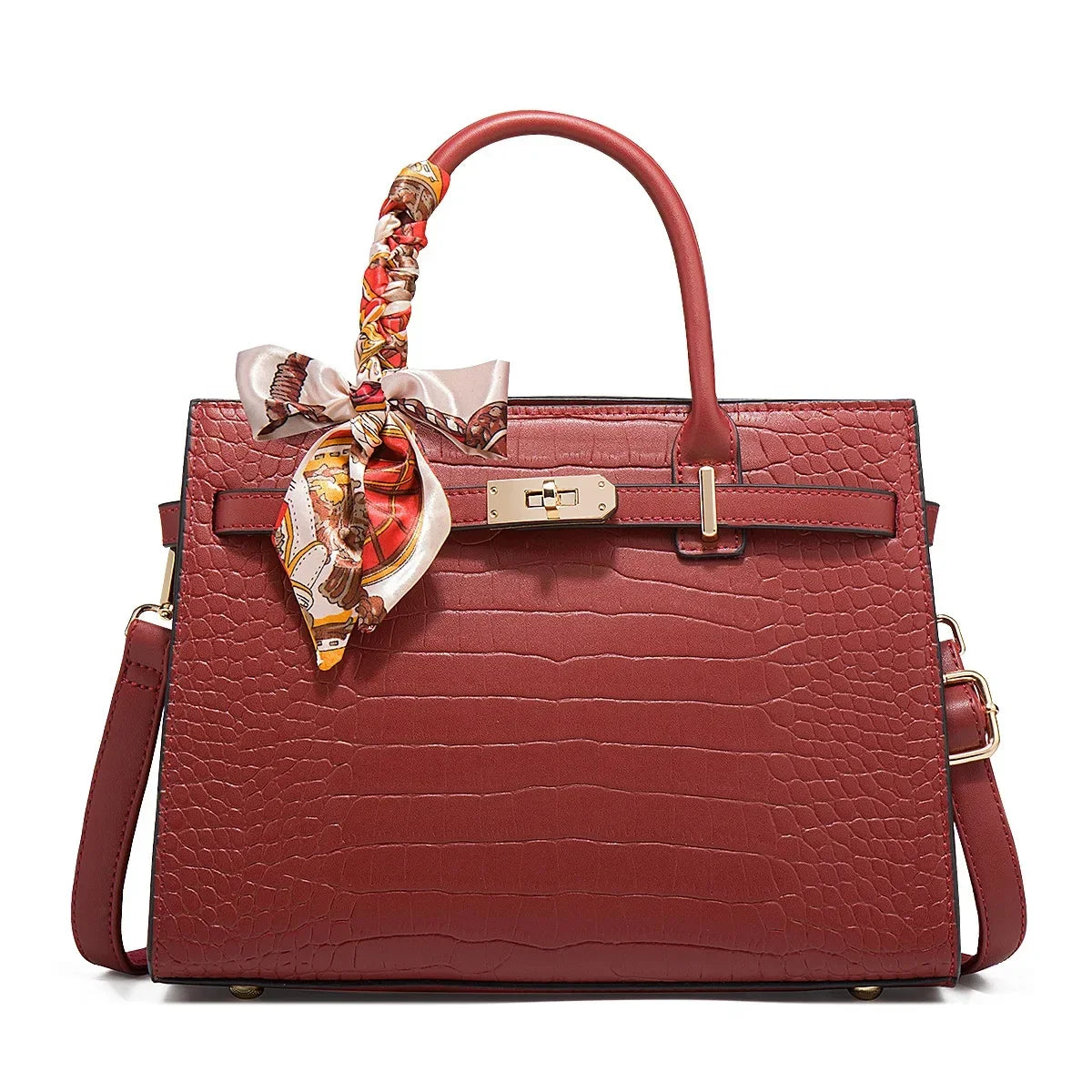 Rani Women’s Handbag – Genuine Leather with Buckle Closure & Crossbody Strap