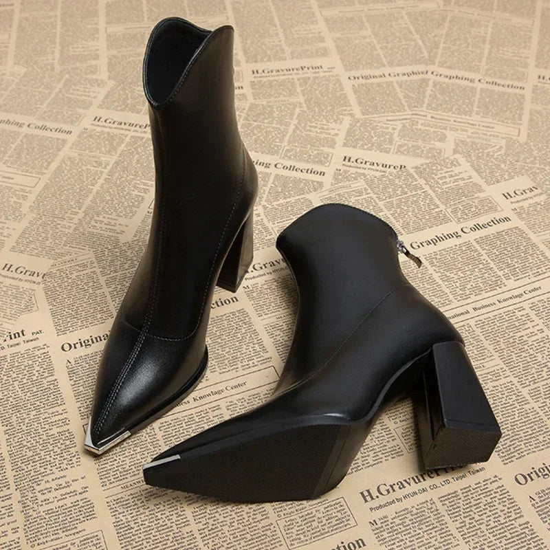 Chrome Tip Chelsea Boot – Sleek Women's Leather Boot