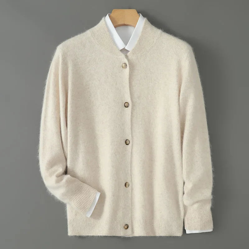 Frostan Men’s Cashmere Cardigan – Lightweight Brushed Knit with Button-Up Design