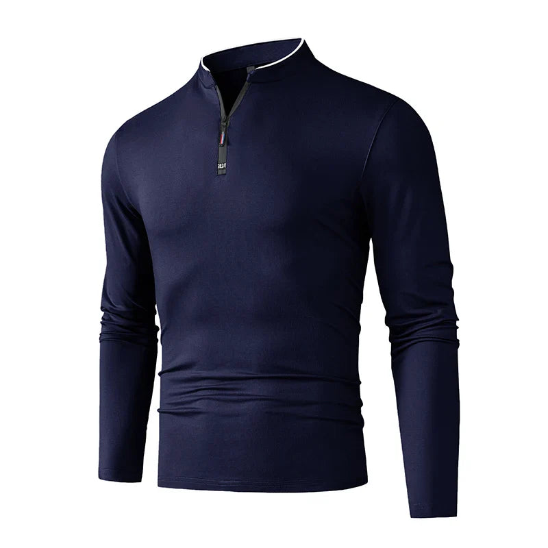 Brennan Half Zip Cotton Polo Shirt – Sleek Everyday Performance Top
