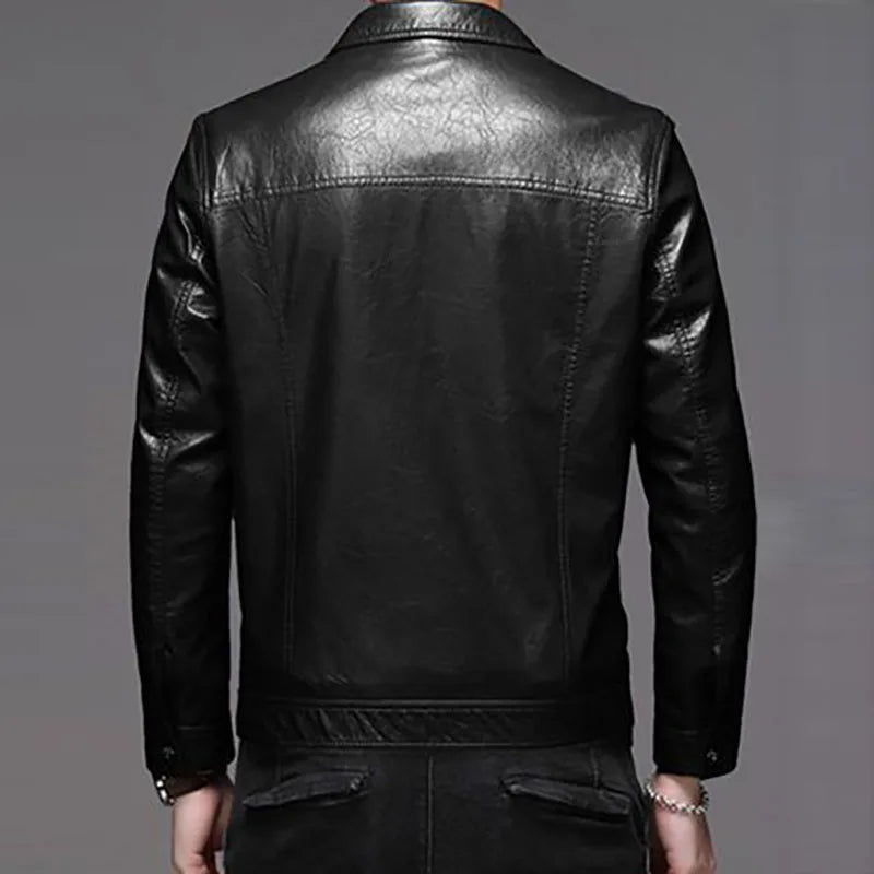 Dario Genuine Leather Jacket – Soft Structured Casual Outerwear