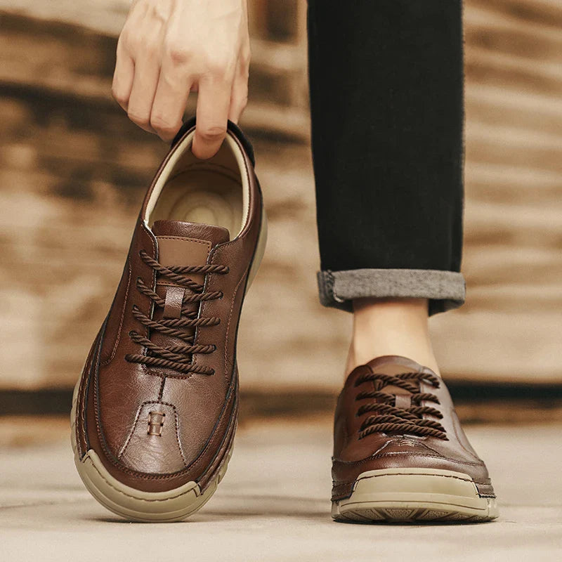 Landon Men’s Leather Sneakers – Rugged Casual Shoes