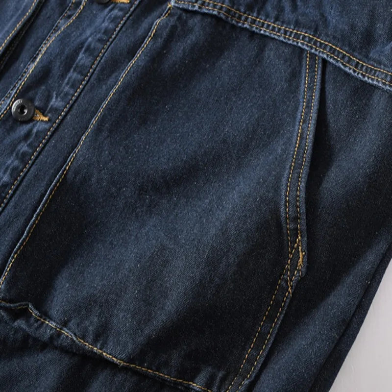 Theo Dark Wash Cargo Denim Jacket