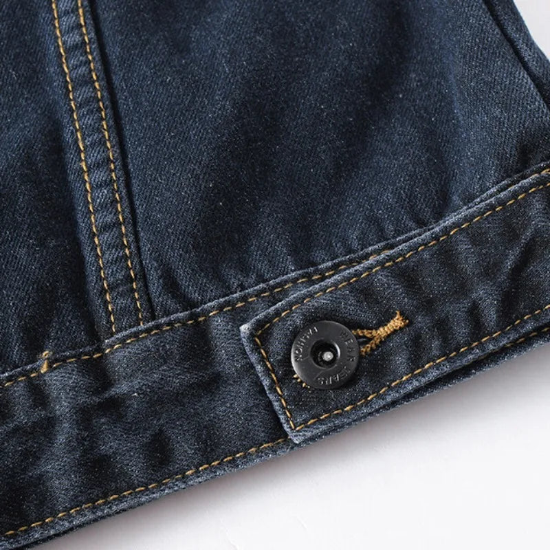 Theo Dark Wash Cargo Denim Jacket