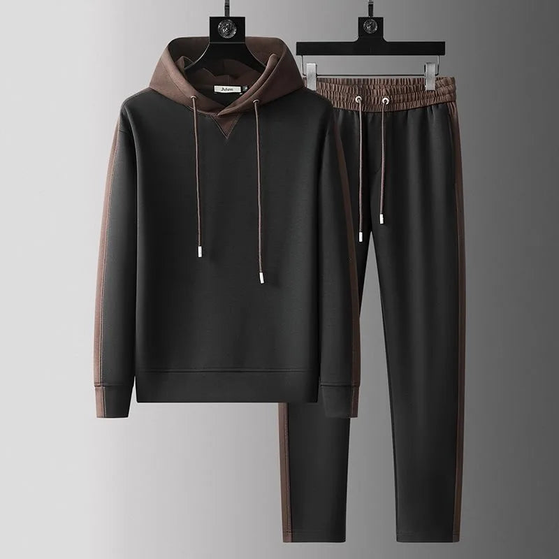 Langston Men’s Tracksuit – Two-Tone Sweat Suit with Adjustable Waist
