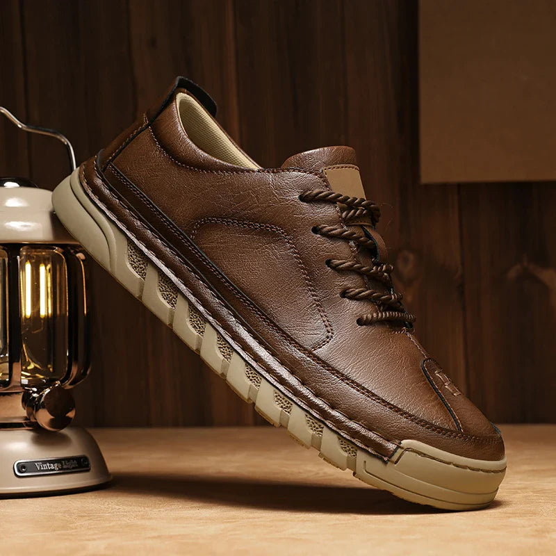 Landon Men’s Leather Sneakers – Rugged Casual Shoes