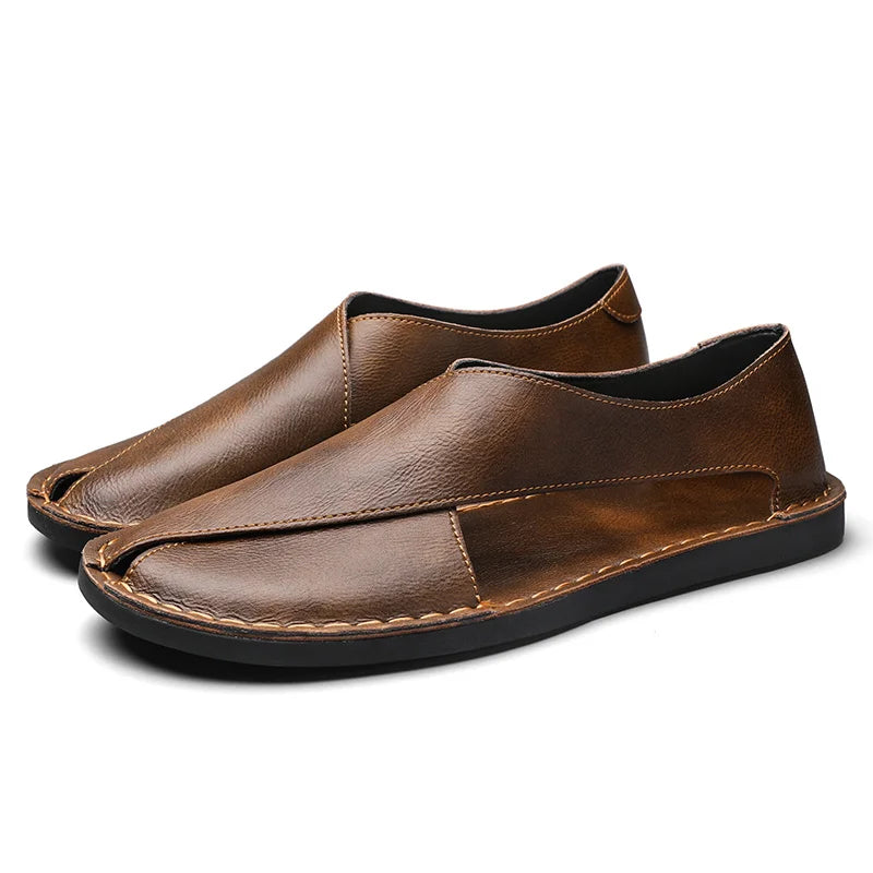 Luca Calfskin Crossover Sandal – Elevated Leather Sandals for Effortless Summer Wear