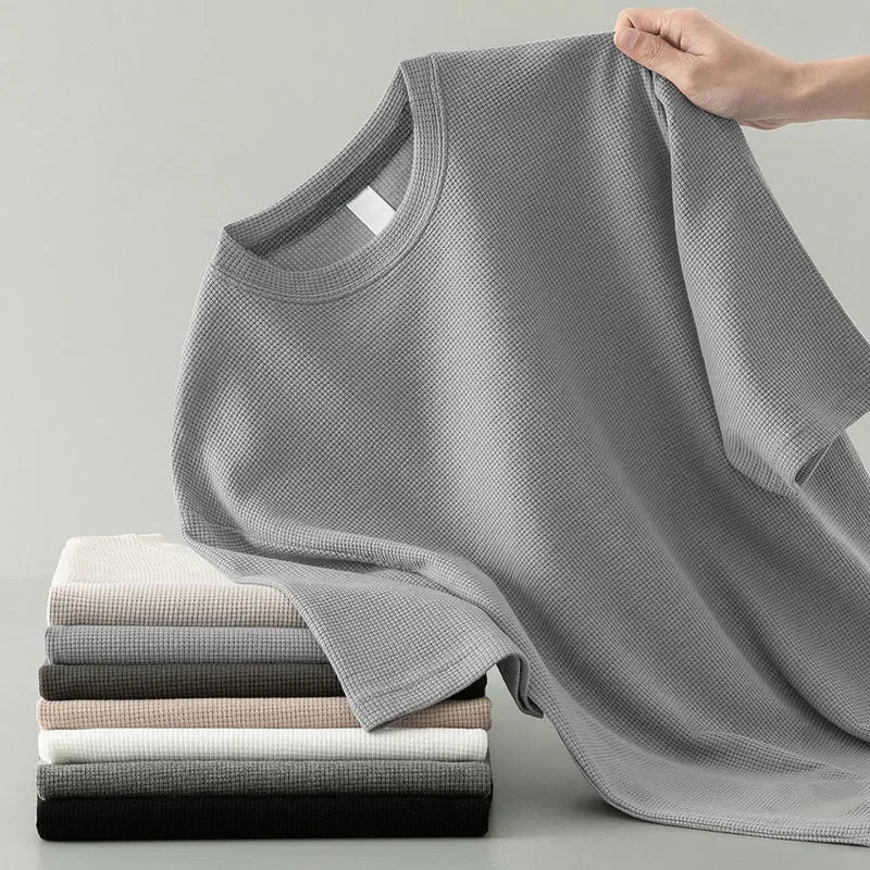 Griffin Waffle Knit Tee – Breathable Textured Tee for Everyday Comfort