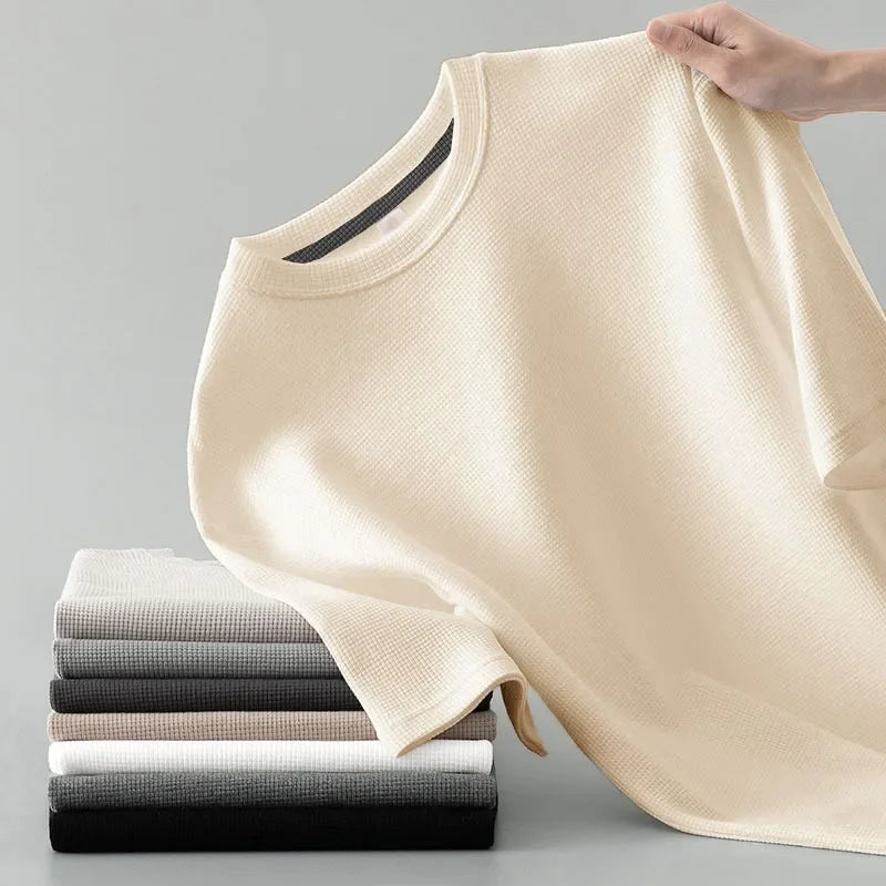 Griffin Waffle Knit Tee – Breathable Textured Tee for Everyday Comfort