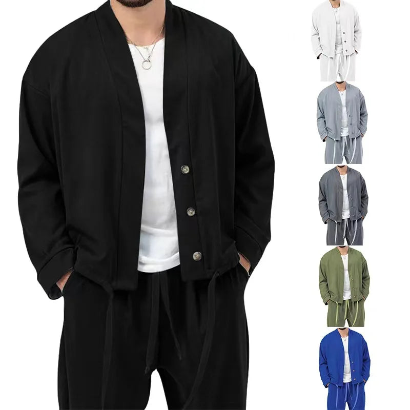 Camille Men's Streetwear Kimono Set