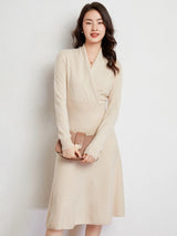 Geneva Cashmere V-Neck Wrap Dress