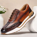 Alexander Crocodile-Pattern Men’s Leather Sneakers