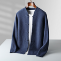 Hiroshi Men’s Cashmere Cardigan – Hand-Knit with Japanese Loop Detail