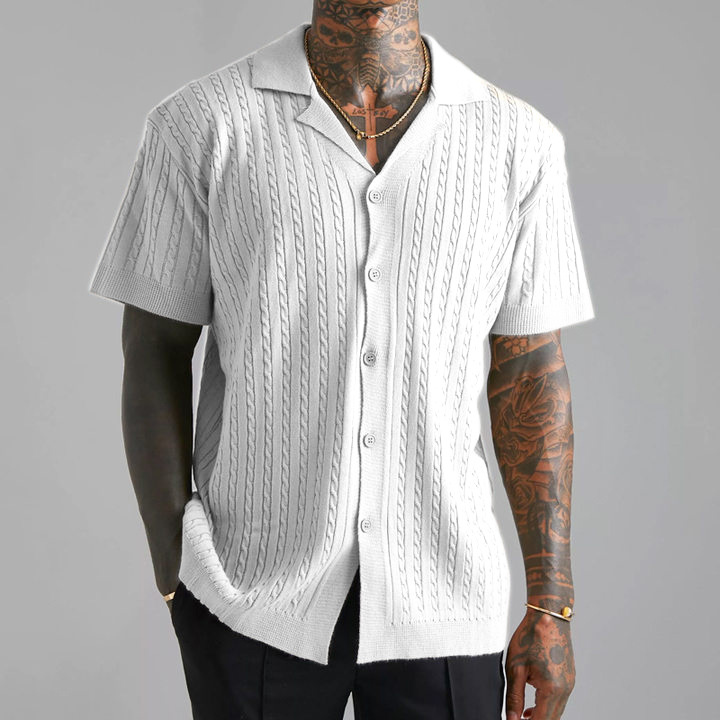 Harbor Men's Casual Shirt - Relaxed Fit Short Sleeve Button-Up with Premium Cotton