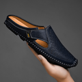 Jolito Italian Leather Half Shoes – Cushioned Breathable Summer Footwear