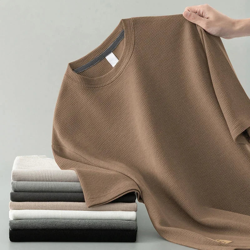 Griffin Waffle Knit Tee – Breathable Textured Tee for Everyday Comfort