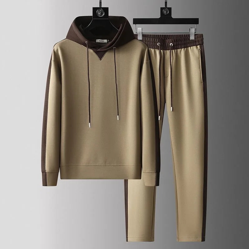 Langston Men’s Tracksuit – Two-Tone Sweat Suit with Adjustable Waist