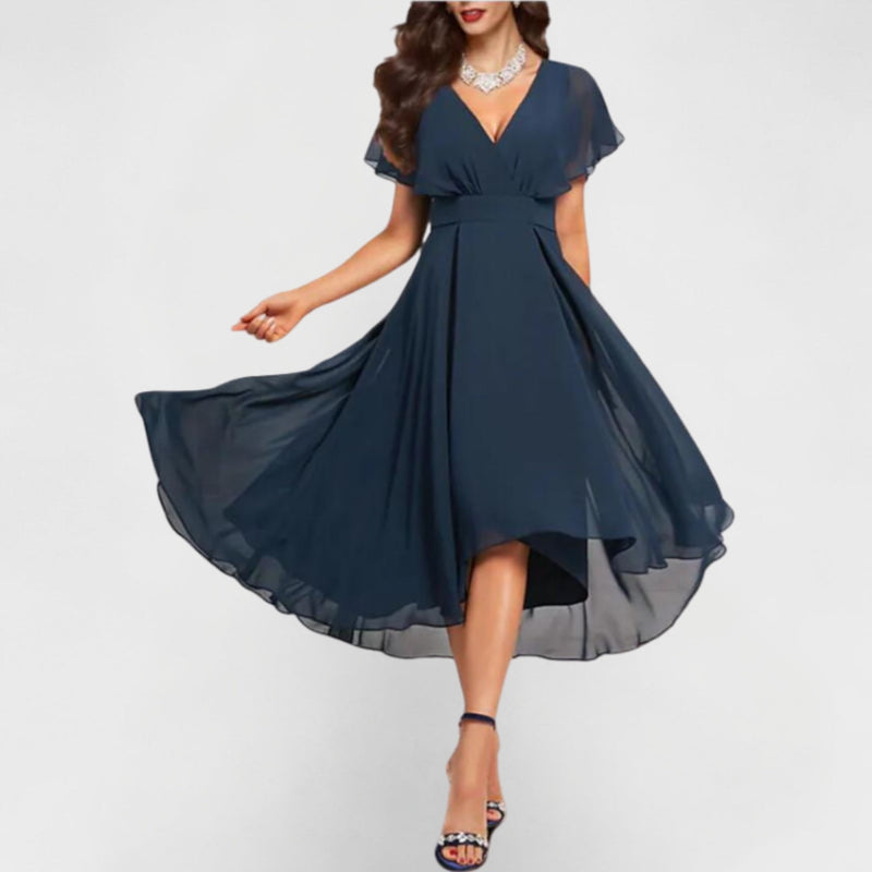 Samantha Floral Maxi Dress – Lightweight Fabric with Flutter Sleeves 1