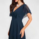 Samantha Floral Maxi Dress – Lightweight Fabric with Flutter Sleeves 2