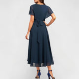 Samantha Floral Maxi Dress – Lightweight Fabric with Flutter Sleeves 3