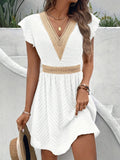 San Francisco Flowy Summer Dress – Soft & Breathable Fabric with Flattering V-Neck Design 0