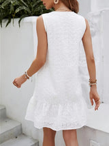 Savannah A-Line Summer Dress – Lightweight Cotton with Eyelet Detailing 1