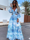 Savannah Floral Maxi Dress – Lightweight & Breathable Long Sleeve Design 0
