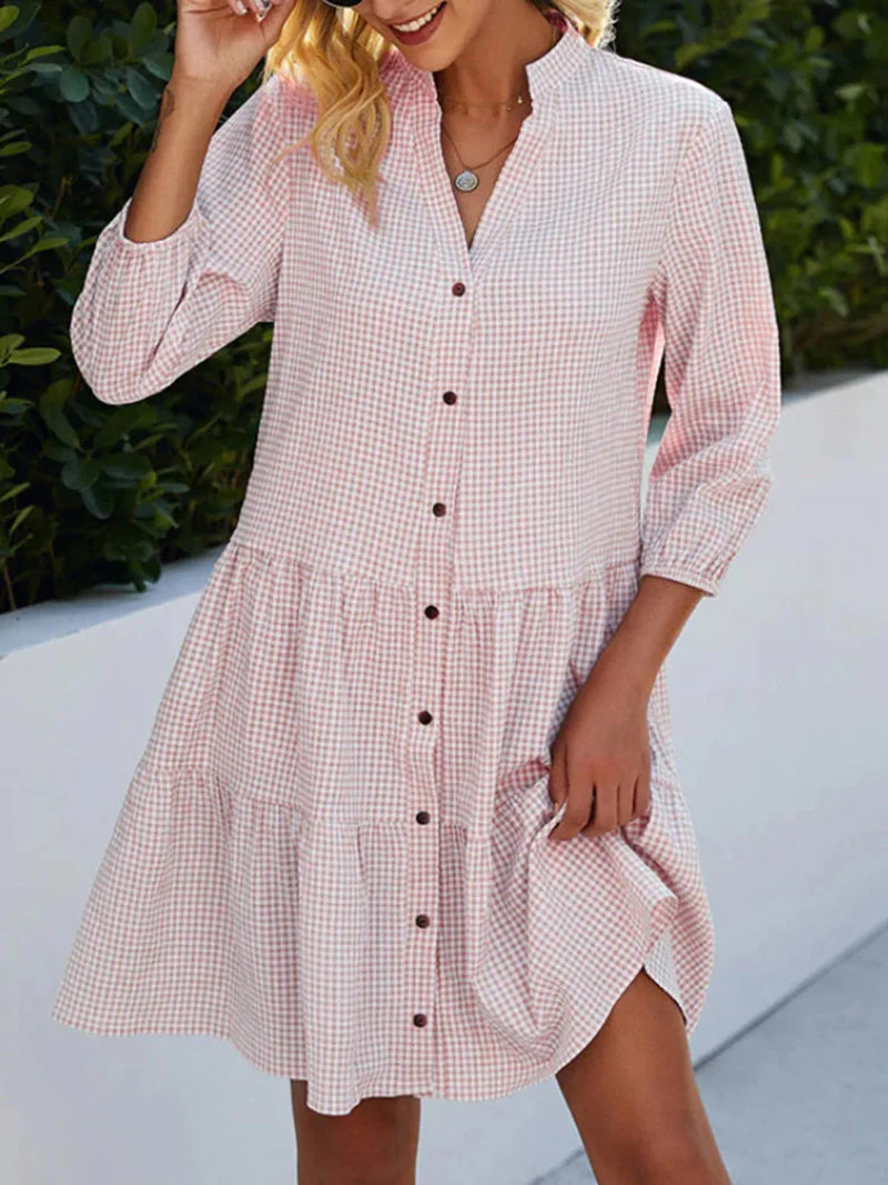 Savannah Gingham Midi Dress – Lightweight Cotton Blend for Effortless Summer Style 3