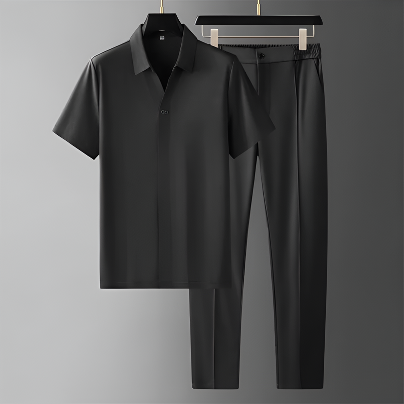 Savannah Modal Polo Set – Cool-Touch Fabric with Relaxed Fit Pants 2