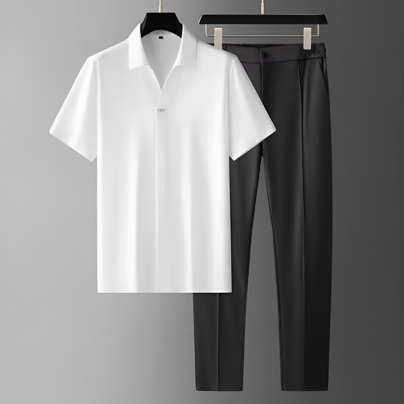 Savannah Modal Polo Set – Cool-Touch Fabric with Relaxed Fit Pants 3
