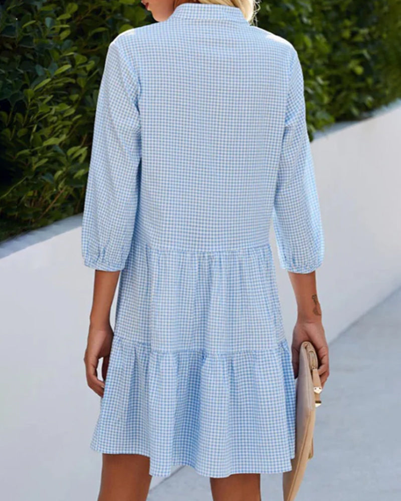 Savannah Plus Size Gingham Dress – Lightweight & Flowy for Summer Elegance 3