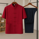 Savannah Silk-Blend Summer Set with Elegant Bamboo Embroidery 4