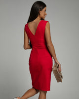 Savannah V-Neck Midi Dress – Lightweight Fabric with Side Slit for Summer Elegance 1