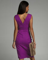 Savannah V-Neck Midi Dress – Lightweight Fabric with Side Slit for Summer Elegance 8
