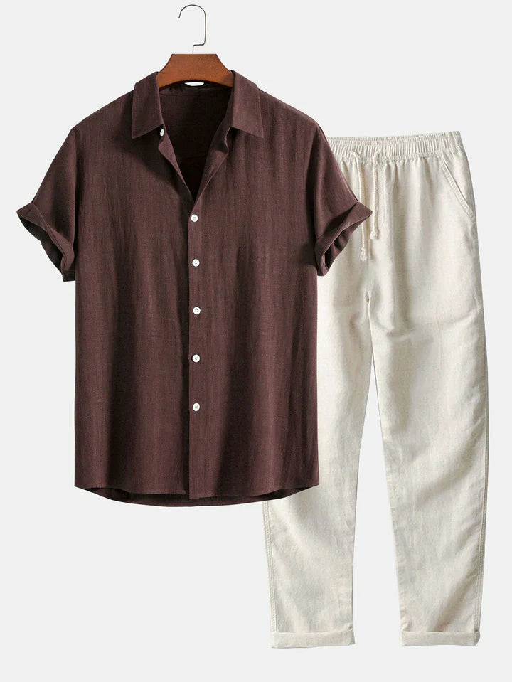Savannah Women's Loungewear Set – Breathable Linen Blend with Adjustable Fit 1