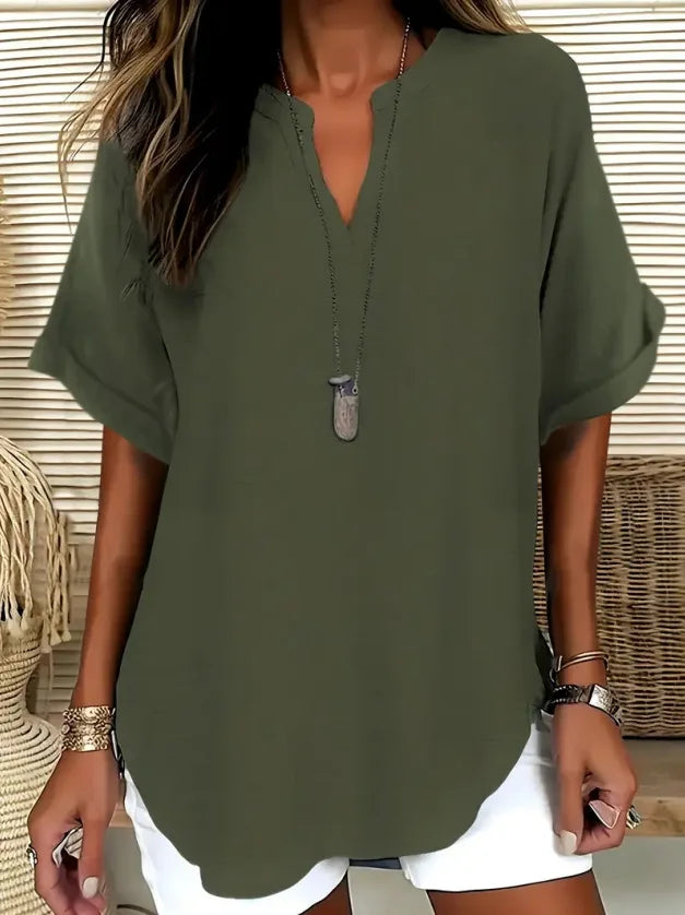 Marissa Women’s Tunic Blouse – Relaxed Fit with Lightweight Draped Fabric