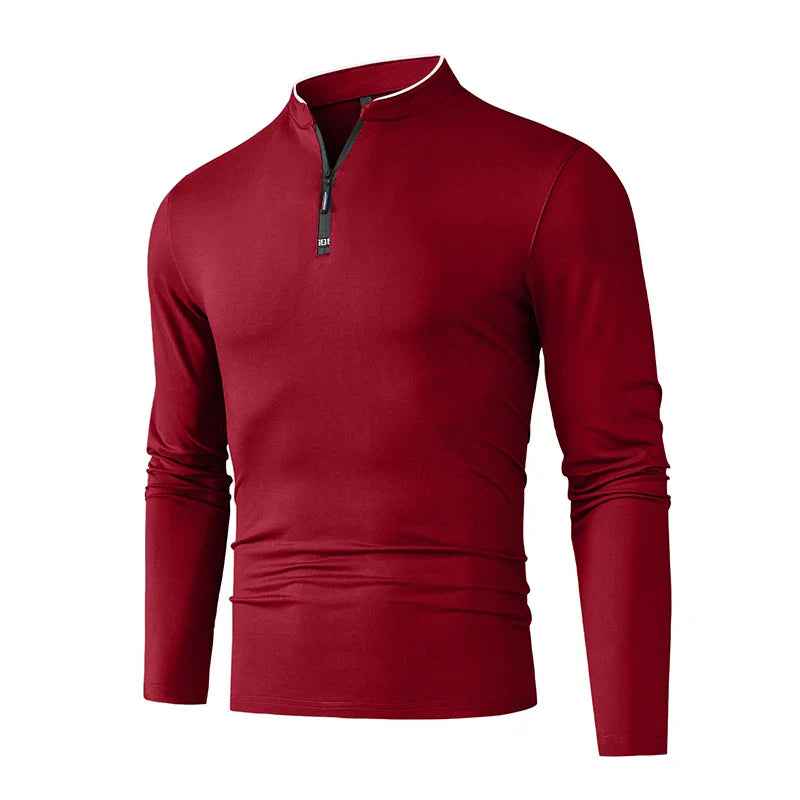 Brennan Half Zip Cotton Polo Shirt – Sleek Everyday Performance Top
